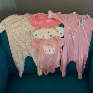 Gerber 5 piece newborn girl set